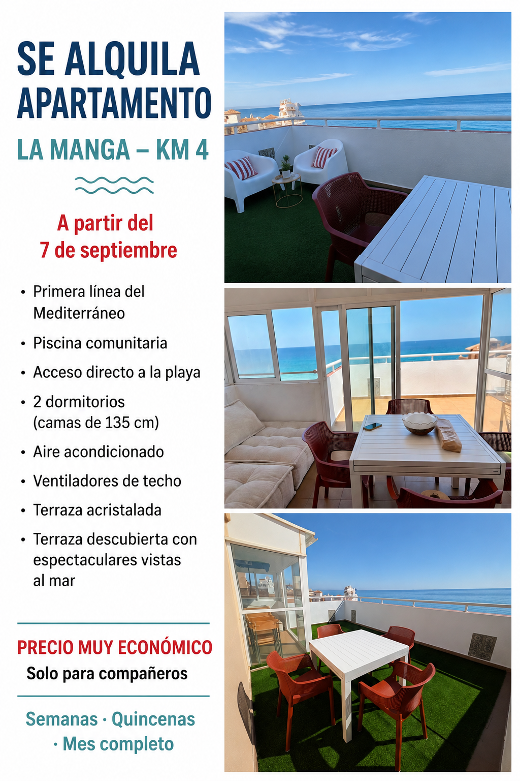 alquiler vacacional La Manga